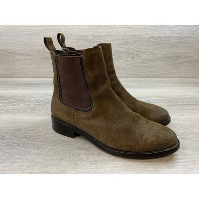 Thursday Boot Co Duchess Women's Chelsea Boots Dark Olive Suede 7.5 Shoes
