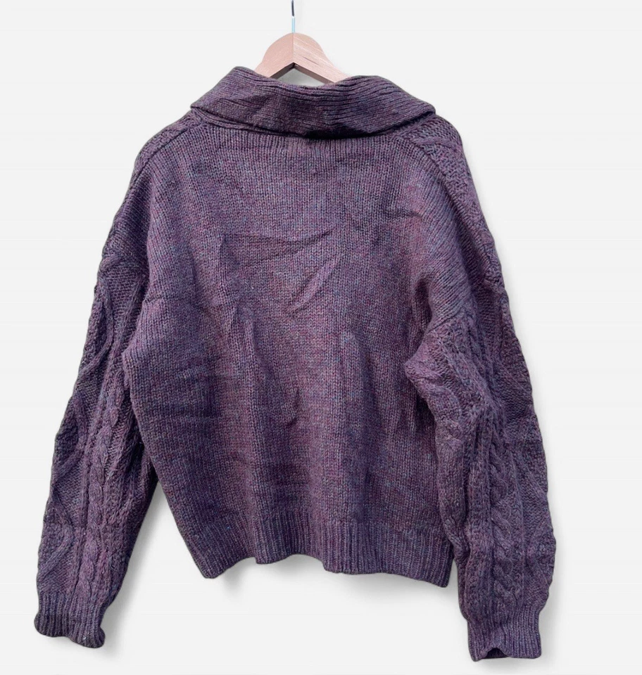 Cárdigan jersey con botones tejido con cable 100 % lana Shetland Gap para mujer - mediano Foto 2 de 4