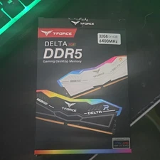 T-Force Delta WHITE RGB 32GB DDR5 6400Mhz
