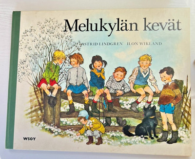 1965 Astrid Lindgren Melukylan Kevat Finnish HC Book Ilon Wikland Art Kids Lit