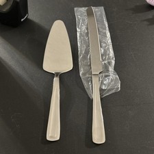 Wedding Cake Serving Set Knife Server Acrylic Handles Stainless Steel Boxed