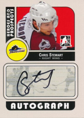 2008-09 ITG Heroes & Prospects AUTOGRAPH #CS CHRIS STEWART -Lowell Lock Monsters