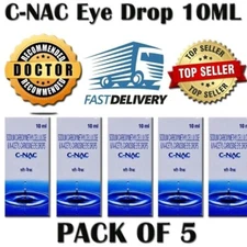 (Pack of 5) C-NAC Eye Drops For Cataract, N-Acetylcarnosine 10ml Each (5 x 10ml)