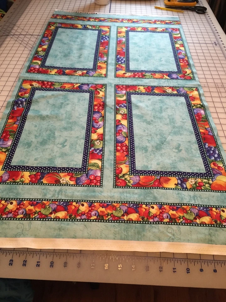 SUMMER PRESERVES 4 厨房塑料棉织物面板工艺缝纫,绗缝 — 第 2/4 张图片