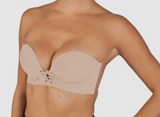 38 Fashion Forms Women's Beige Lift It up Strapless Plunge Adhesive Bra Size A