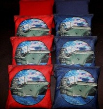 Custom US Navy Ship Air force Military 8 ACA regulation Cornhole bags game B37