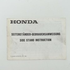 HondaS eitenständer Gebrauchsanweisung Bedienungsanleitung Motorrad Side Stand