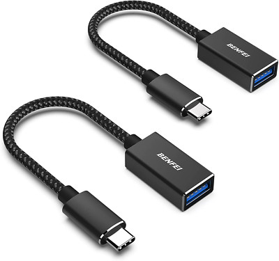 Adaptador USB C a USB Hembra USB C a Macho Compatible de compacto paquete de 2 