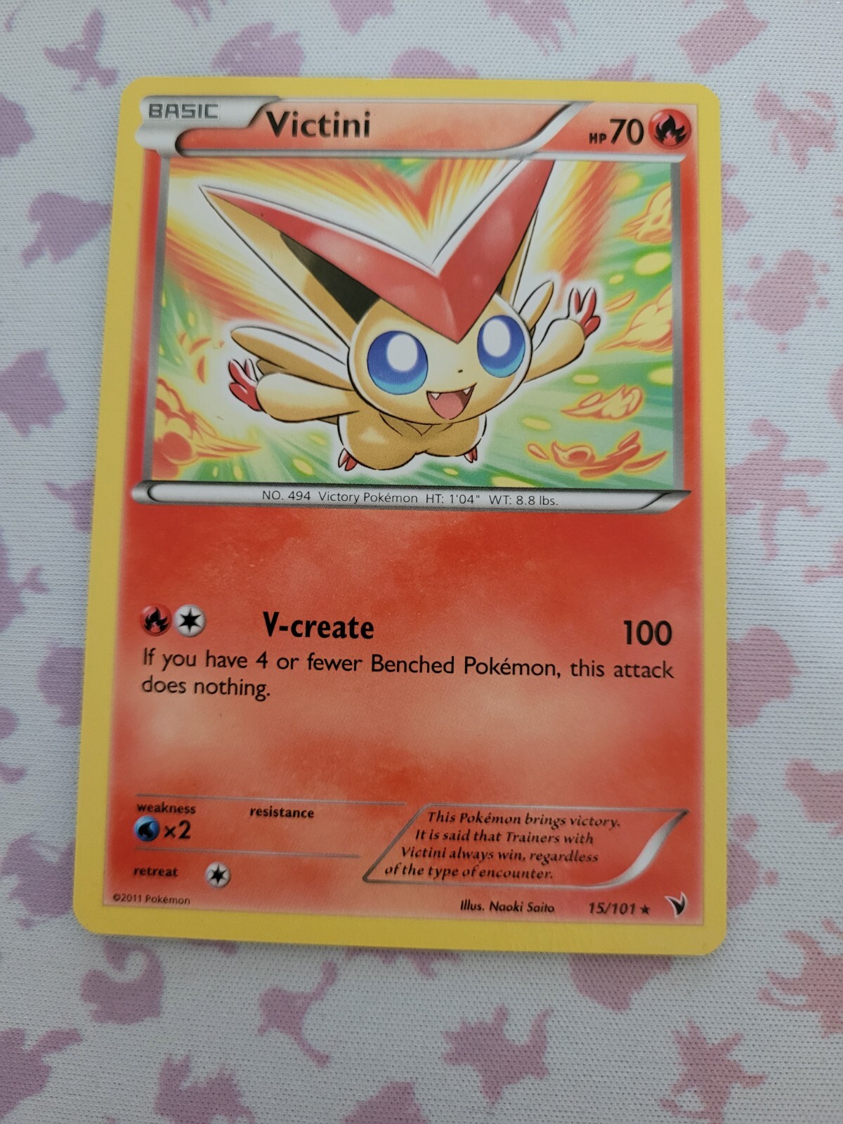 Victini 15/101 Noble Victories Regular Rare Pokémon TCG Card NM Non-Holo