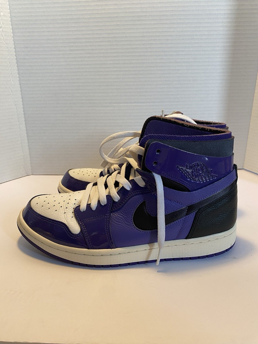 Air Jordan 1 Zoom Comfort Court Purple Patent Men's Size 9.5
