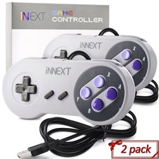 2 Pack USB SNES Controller Joystick Super Gam...