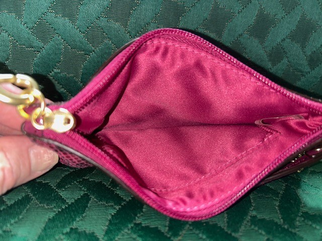 Coach PYTHON LEATHER WRISTLET - Rich Raspberry - … - image 7