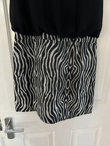 Next Dress UK 12 Black Tailored Sleeveless Knee length Dress - New With Tags - Picture 6 of 12