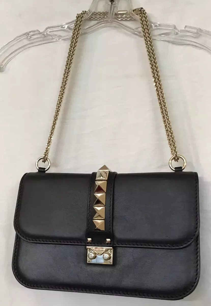 VALENTINO Leather Rockstud Chain Strap Crossbody Bag NEW CONDITION