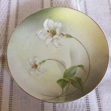RS Germany Lilies 6 in Plate Antique