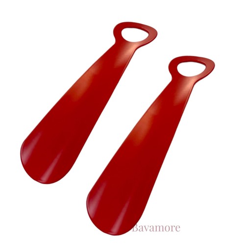 Ikea SNÖSKYFFEL Shoehorn, Metal, bright red, 7 " BRAND NEW (SET OF 2