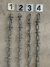 Old used rusty chains anchor bouy shackle mooring chain shackle Loop