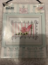 New Party Shoe Bucilla Counted Cross Stitch Kit2006 Dena's Closet 43915-F2
