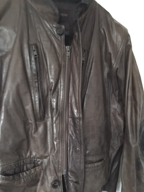 Giacca biker Yves Saint Laurent (YSL) uomo anni 80 vintage pelle
