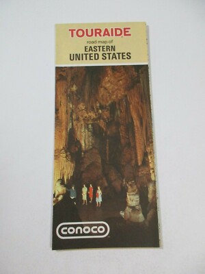 Vintage 1970 NOS Conoco Eastern United States Gas Station Travel Road Map~BR6