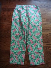 VINTAGE LILLY PULITZER PARROT PRINT PANTS size 4