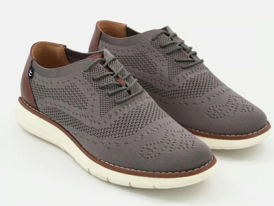 Nautica Gray Lightweight Knit Textile Lace Up Oxford’s Wrenwood EUC