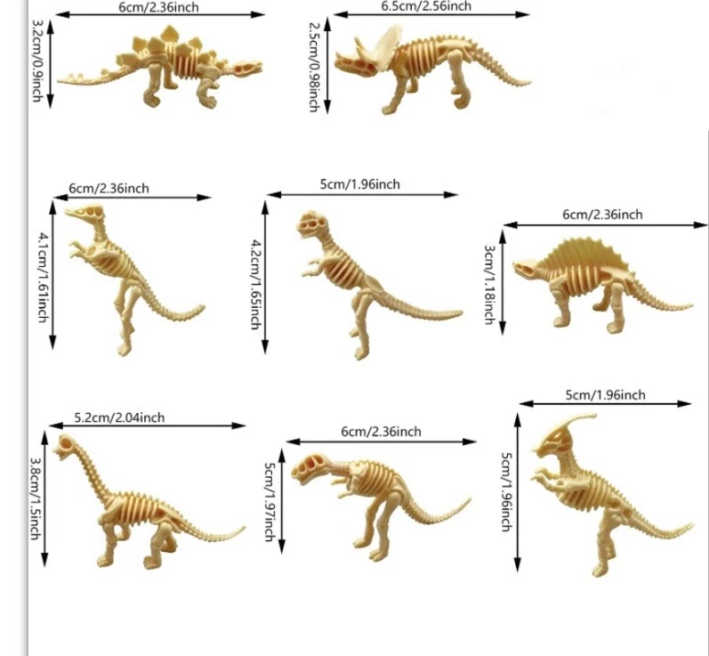 60 piezas T Rex Triceratops Dinosaurios Decoración de Pasteles Niños Juego NUEVO Foto 3 de 4