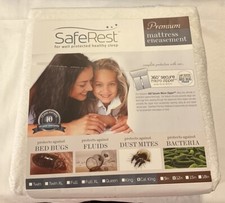 SafeRest Mattress Protector - Premium 9-12 Inch Waterproof Cap. King 3161A