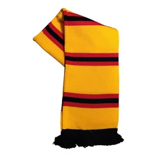 ORANGE RED BLACK HORSE RACING SCARF