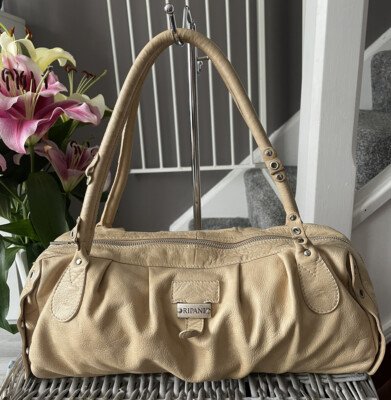 Schöne weiche hellbraune Echtleder Ripani Damentasche, Handtasche, Schulter