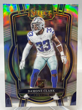 Damone Clark 2022 Panini Select CLUB LEVEL ROOKIE SILVER PRIZM Dallas No.274 RC