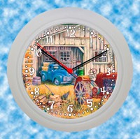 Barn Tractor Farm Wall Clock Kitchen Home Decor Barn Tractor Farm Wall Clock Kitchen Home Decor