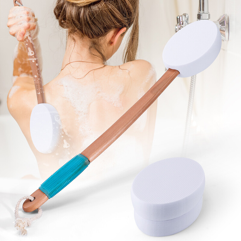 Applicator For Back, Feet, 3 Replaceable Pads, 1 Long Handle