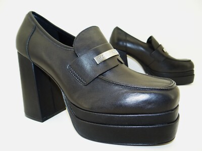 Karl Lagerfeld Strada High Heel Plateau Pumps Damen Schuhe Leder Gr.39 Schwarz