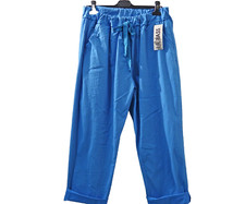 LaBass coole Stretch Hose Schlupfhose 48-50-52 Bindedetail  + Taschen blau