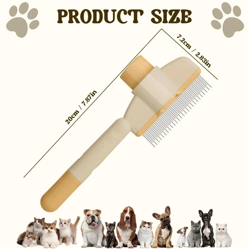 Zenbrush Cat Comb, Zen Brush Self-Cleaning Pet Comb Grooming Brush - Picture 5 of 10