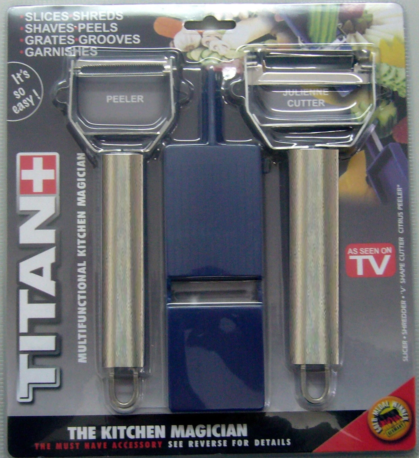 3 *Fruit Vegetable peeler Julianne maker Titan peeler Kitchen utility shredder