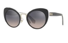 Authentic Miu Miu Sunglasses SMU06T J9X-GR0 Black Frames 53MM ST 