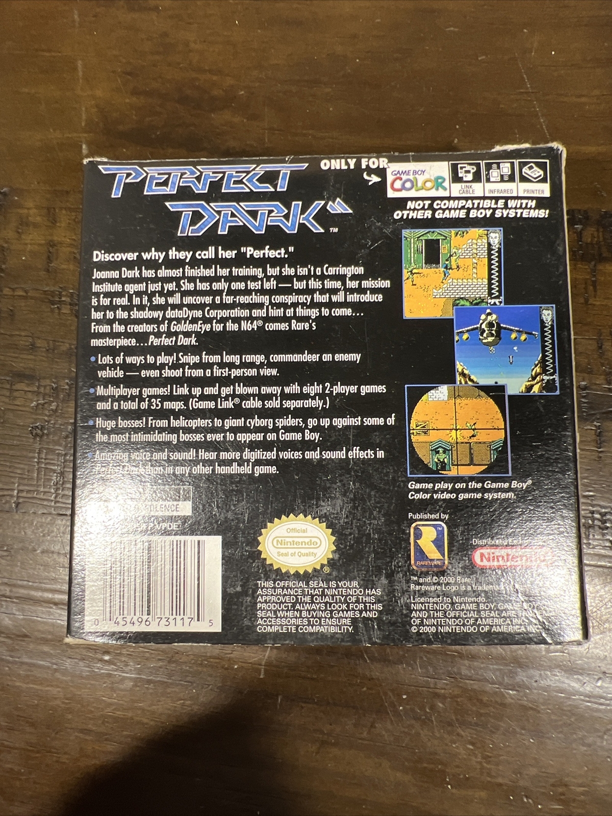 Perfect Dark Rumble Pak (Nintendo Game Boy Color, 2000) CIB Manual Complete