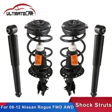 Set 4 Front+Rear Struts Shocks Absorbers Assembly For 2008-2012 Nissan Rogue FWD