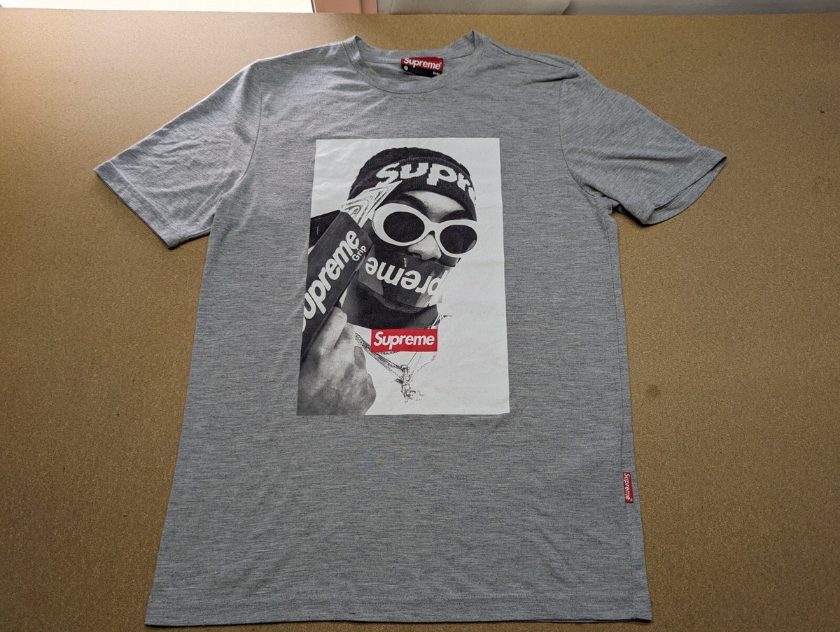 Creeper Tee Supreme SUPREME Grip Mens T-Shirt Size M Gray Thug Big