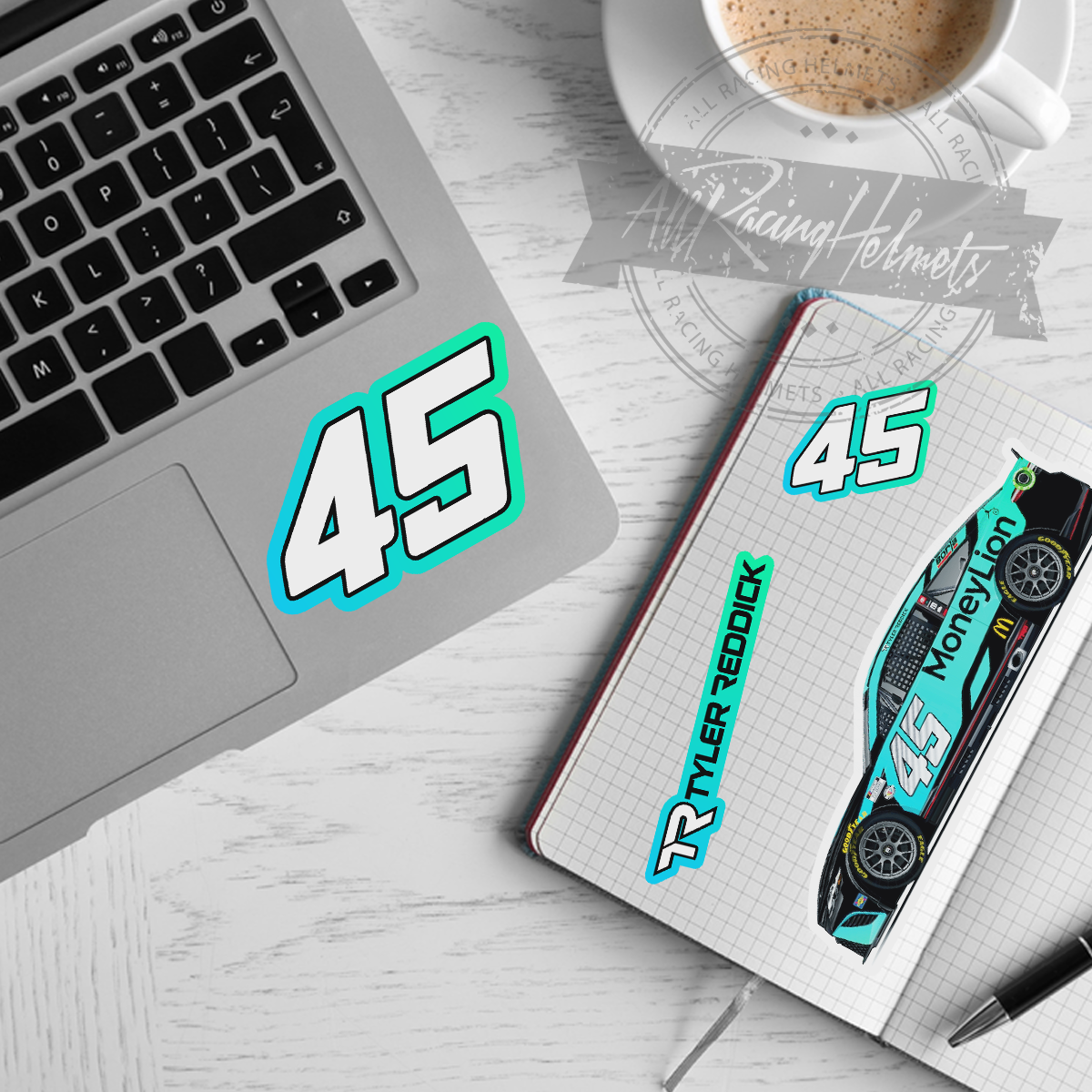 Tyler Reddick #45 Toyota Nascar A4 High Quality Printed Vinyl