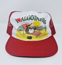 Vintage I Love Algodones Mesh Trucker Hat 1980s Made In Mexico Logo