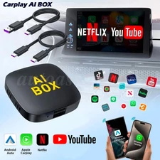 2025 Wireless CarPlay WIFI AI box Android Auto Adapter Converter Netflix YouTube