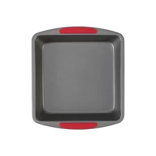 MegaGrip Baking Pan with Silicone Grip Handles Square Non-Stick Heavy-Gauge S...