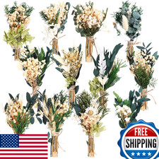 Layhit 12 Pack Boho Dried Flower Bouquet Mini Wedding Handmade Dry Flowers Decor