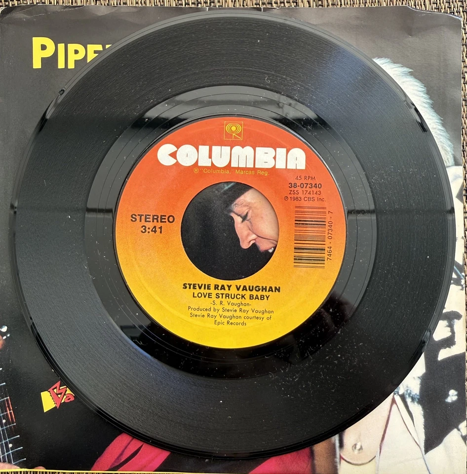 Stevie Ray Vaughan & Dick Dale - Pipeline / Love Struck Baby - Columbia - M PS - Image 4 of 4