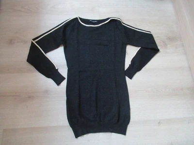 Pull tunique noir à paillettes avec tresse doré Taille S - Photo 1/4