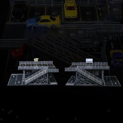 1/64 Parkplatz Diorama Miniatur Szene Modell einfache Montage Micro Landschaft
