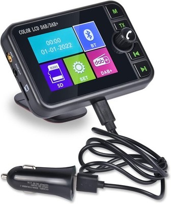 Hikity DAB Plus Radio Adapter für Autoradio/Hausgebrauch 2,4 LCD Tragbares